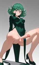 ai_generated big_ass big_breasts big_penis femdom futa_only futanari green_hair one-punch_man smiling tatsumaki