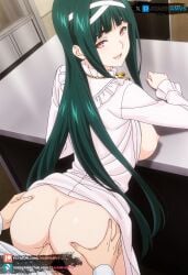 against_surface ai_generated anne big_breasts female grabbing grabbing_ass grabbing_ass_while_penetrating green_hair juanpiamvs long_hair patreon patreon_username penetration red_eyes sex shokugeki_no_souma subscribestar subscribestar_username watermark