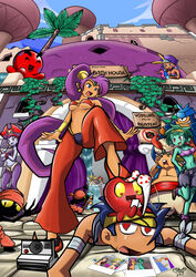 ammo_baron bolo chrisedwardsuk female heart-shaped_pupils heart_squid_(shantae) mayor_scuttlebutt multiple_girls nipples peeping photos purple_hair risky_boots rottytops shantae shantae_(character) sky_(shantae) smooth_skin squid_baron tinkerbat twitch_(shantae) vinegar_(shantae)