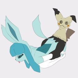 1:1 absurd_res anthro duo eeveelution female forced furroneta generation_4_pokemon generation_7_pokemon glaceon hi_res mimikyu nintendo penetration pokemon pokemon_(species) rape sex simple_coloring simple_eyes simple_face tentacle tentacle_penetration tentacle_rape tentacle_sex