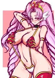 aged_up akagi_towa arm_behind_head arm_up big_ass big_breasts bikini cure_scarlet go!_princess_precure kinokoutarou precure pretty_cure sling_bikini