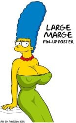 atariboy big_breasts blue_hair breasts female hair large_breasts marge_simpson the_simpsons