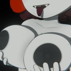 breast_focus breasts breasts_out chest plants_vs_zombies shadow2405 vampire_sunflower_(pvz)