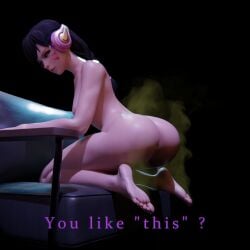 3d bottombeach d.va foot_fetish foot_focus overwatch smelly steam sweat visible_stench