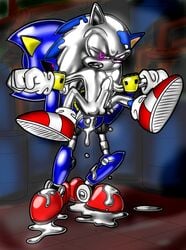 anthro blue_fur fur furry gay goo hedgehog liquid male_only mammal metal_sonic slime sonic_(series) sonic_the_hedgehog t1000 yaoi