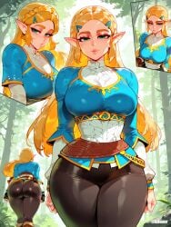 1girls ai_generated ass blonde_hair breasts breath_of_the_wild difuxer female female_only large_ass large_breasts light-skinned_female light_skin looking_at_viewer princess_zelda solo the_legend_of_zelda zelda_(breath_of_the_wild)