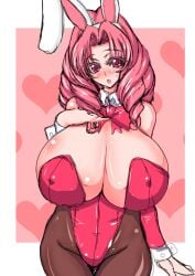 aged_up akagi_towa big_breasts bunny_ears bunnysuit cure_scarlet go!_princess_precure huge_breasts kinokoutarou precure pretty_cure