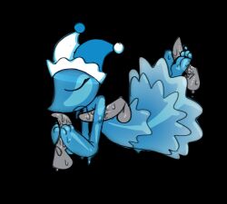 2025 ambiguous_gender anthro armpitjob blue_body bodily_fluids closed_eyes clothing deltarune digital_media_(artwork) disembodied_penis drooling elemental_creature feet fool's_hat foot_fetish foot_play footjob genitals group group_sex hat headgear headwear humanoid_genitalia humanoid_penis incognatic male male/ambiguous mizzle_(deltarune) open_mouth penis pseudo_clothing saliva sex simple_background solo_focus sweat undertale_(series) water water_creature