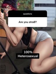 ass ass_focus ass_up big_ass clothing gay league_of_legends male male_only meme meme_reference muscular muscular_male pecs red_hair riot_games sett straight_to_gay video_games