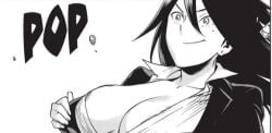 black_and_white breasts midnight_(my_hero_academia) my_hero_academia nemuri_kayama official_art vigilante:_my_hero_academia_illegals