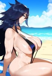 1girls ai_generated black_hair boku_no_hero_academia creamy_ai curvaceous curvy curvy_female curvy_figure large_breasts light-skinned_female light_skin long_hair midnight_(my_hero_academia) my_hero_academia nemuri_kayama tagme thiccwithaq_(ai_style)