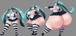hatsune miku from vocaloid by omegabean