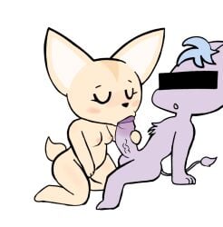 aggressive_retsuko aggretsuko darkpatito fellatio fellatio_gesture fenneko sanrio tadano_(aggretsuko) tagme