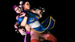 3d capcom chun-li dickgirl erection from_behind futa_on_futa futanari intersex juri_han large_penis orcfuta penis source_filmmaker street_fighter testicles