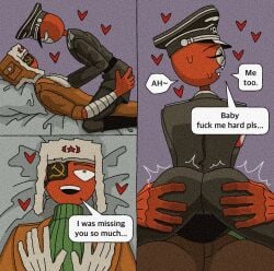 ass clothed countryhumans foreplay nazi_germany_(countryhumans) octodyer soviet_union_(countryhumans) third_reich_(countryhumans)