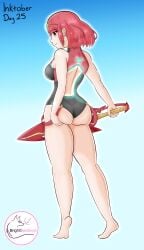 ass_grab brighteyedbeast looking_back pyra_(xenoblade) seductive