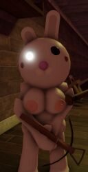 1girls 3d breasts breasts_out bunny_(piggy) completely_naked_female completely_nude_female female female_only glowing_eyes hyunda_rr34 infected_(piggy) looking_at_viewer piggy_(game)