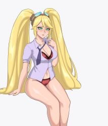 blonde_hair kamadevka layla_(mobile_legends) mobile_legends underwear undressing