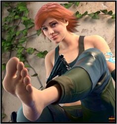 feet foot foot_focus meryl_silverburgh metal_gear metal_gear_solid tagme