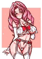 aged_up akagi_towa big_ass big_breasts cure_scarlet go!_princess_precure kinokoutarou lingerie lingerie_only precure pretty_cure