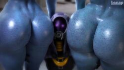 3d alien asari ass banap big_ass blue_skin fat_ass female huge_ass mass_effect quarian tali'zorah_nar_rayya