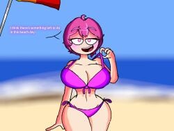 1girls background beach beach_background big_breasts big_hips bikini breasts clothing dialog dialogue female female female_only fnf fnf_mods friday_night_funkin friday_night_funkin_mod hips huge_breasts huge_hips human human_only looking_at_viewer looking_pleasured ocean open_mouth pink_bikini pink_bikini_bottom pink_bikini_top pink_eyes pink_hair pink_hair_female pinku_(maniacal_vengeance_erect) pinku_(vs_human_impostor) seductive seductive_eyes seductive_look seductive_smile short_hair simple_background umbrella vs_human_impostor vs_impostor white_skin white_skinned_female