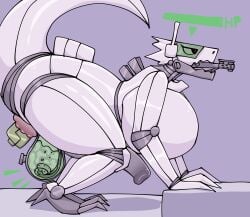 anthro anus big_breasts big_butt big_thighs furry futanari robot thoaiteor34