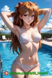 1girls ahq_hentai ai_generated asuka_langley_sohryu bikini blush breasts cute medium_breasts neon_genesis_evangelion perfect_body poolside stable_diffusion standing wet