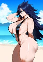 1girls ai_generated black_hair boku_no_hero_academia creamy_ai curvaceous curvy curvy_female curvy_figure large_breasts light-skinned_female light_skin long_hair midnight_(my_hero_academia) my_hero_academia nemuri_kayama tagme thiccwithaq_(ai_style)