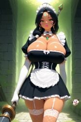 1girls ai_generated big_breasts bimbo bimbo_body boob_focus breast_focus breasts_bigger_than_head bust_focus chest_focus ear_piercing ear_piercings ear_ring ear_rings earring earrings female female_focus female_only forehead_gem forehead_jewel french_maid french_maid_nidalee gem_on_forehead green_eyes green_eyes_female hi_res high_res high_resolution highres huge_breasts jewel_on_forehead large_breasts league_of_legends lipstick looking_at_viewer maid maid_headdress maid_outfit maid_stockings maid_uniform necklace nidalee nipples_visible_through_clothing perky_breasts perky_nipples poro_(league_of_legends) riot_games shiny shiny_breasts shiny_skin skimpy skimpy_clothes skimpy_dress skimpy_outfit skimpy_panties spear the_grind_series thicc_thighs thick_thighs view_from_below white_panties white_underwear