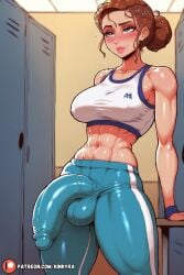 1futa ai_generated ass big_breasts breasts bulge bulge_through_clothing curvy dick erect_penis erection futa_only futadom futanari gym gym_clothes gym_uniform horny horny_futa kinkyra light-skinned_futanari light_skin looking_at_viewer panties penis penis_bulge skinny_futanari solo_futa standing veins_on_dick veiny_penis