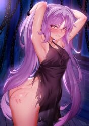 1girls angry angry_face armpits arms_up ass ass_focus bare_shoulders blush body_writing bottomless bound bound_wrists breasts chains clenched_teeth clothed clothing dress euryale_(fate) fate/grand_order fate_(series) female female_focus female_only goddess high_resolution large_filesize long_hair looking_at_viewer looking_away looking_back m-da_s-tarou orange_eyes parted_bangs pregnant pregnant_belly pregnant_female purple_hair ready_for_sex sex_slave sidelocks slave small_breasts solo solo_female spanked spanked_butt spanked_mark sweat sweatdrop tagme thick_thighs thighhighs thighs torn_clothes torn_dress twintails very_high_resolution very_long_hair whip_marks wife