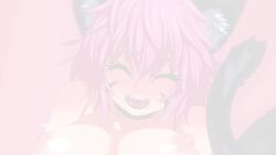 2022 20s animal_ears animated breasts cat_ears cat_girl cat_tail choker closed_eyes fangs female_ejaculation female_masturbation fingering kemonokko_tsuushin_~nekomusume_nia~ masturbation medium_breasts nia_(kemonokko_tsuushin) nipples pink_hair pumping sound tagme tail thighhighs thighs video