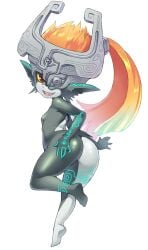 1girls ass ass_focus ass_grab bedroom_eyes big_ass female female_only imp imp_midna midna smile solo the_legend_of_zelda tongue_out twilight_princess