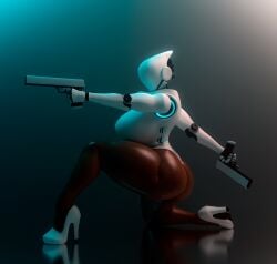 curvy guns haydee haydee_(game) huge_ass huge_breasts pistol robot robot_girl solo_female thick_thighs