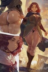 ai_generated big_ass big_breasts clothed comic elden_ring female female_only fromsoftware g-string melina_(elden_ring) panties presenting shexyo solo thick_thighs