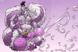 4_arms 4_nipples 4_pecs afoxywitch after_vore anthro balls big_balls big_penis bodily_fluids cum dragon duo ejaculation excessive_cum excessive_genital_fluids genital_fluids genitals hi_res huge_balls huge_cock hybrid hyper hyper_balls hyper_genitalia hyper_penis inside_balls mammal mephitid multi_arm multi_limb multi_nipple multi_pecs mythological_creature mythological_scalie mythology nipples pecs penile penis scalie skunk solo vore