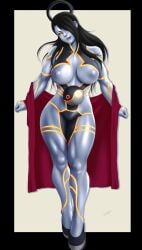 2d areolae big_breasts black_hair breasts busty female female_focus female_only hourglass_figure large_breasts long_hair ningyon nipples robot robot_girl robot_humanoid seth_(sfv) seth_(street_fighter) street_fighter street_fighter_v tagme wide_hips