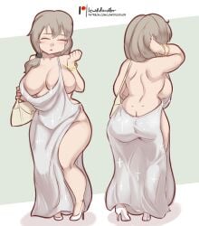 big_ass big_breasts dress heels lewddoodler milf no_panties shortstack uzaki-chan_wa_asobitai! uzaki_tsuki