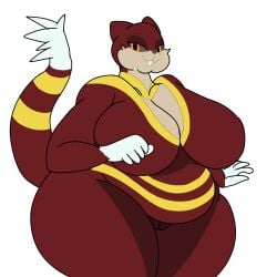 anthro belly big_belly big_breasts breasts chubby chubby_female female furry generation_5_pokemon looking_at_viewer madartist912 mommy overweight overweight_female pokemon pokemon_(species) pokemon_bw slightly_chubby slightly_chubby_female watchog