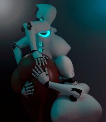 ass ass_focus big_ass big_breasts curvy haydee haydee_(game) hugging_legs nipple_bulge robot robot_girl thick_thighs