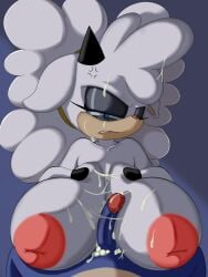 after_sex annoyed_expression anthro anthro_on_anthro cum_on_face holding_breast lanolin_the_sheep large_breasts looking_at_another looking_at_viewer pliica_22 small_penis sonic_(series) sonic_the_hedgehog sonic_the_hedgehog_(idw) sonic_the_hedgehog_(series) titjob