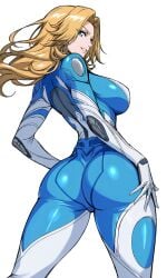 1girls ass ass ass_focus back back_view big_ass big_breasts big_butt blonde_hair blue_eyes clothed clothing color female female_focus female_only hi_res invisible_woman invisible_woman_(marvel_rivals) large_breasts light-skinned_female light_skin long_hair looking_at_viewer marvel marvel_rivals solo solo_female sue_storm suit tagme thick_thighs zantyarz