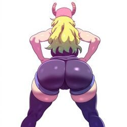 1girls ai_generated ass ass_focus big_ass d-art_style dat_ass dragon dragon_girl female female_only huge_ass kobayashi-san_chi_no_maidragon lucoa lucoa_(maidragon) miss_kobayashi's_dragon_maid mullon novelai original solo_female solo_focus