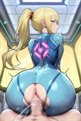 1girls ai_generated female metroid penetration pov pussy samus_aran solo spread_pussy tensor.art tensor_art uncensored