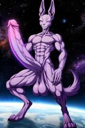 ai_generated balls beerus big_balls big_penis cock cocky69 dragon_ball_super excessive_size god_of_destruction hanging_balls hyper_penis muscular muscular_anthro penis