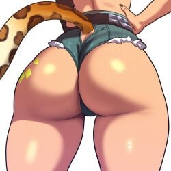 1girls ai_generated ass ass_focus big_ass female female_only genshin_impact huge_ass jaguar_tail mullon novelai solo_female solo_focus that_ass_was_fat xilonen_(genshin_impact)