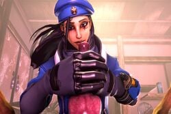 1girls 3d ana_amari animated beret bestiality blizzard_entertainment blueberg canine captain_amari dog fellatio female feral feral_on_female feral_pov handjob human interspecies male no_sound oral oral_sex overwatch solo_focus source_filmmaker straight sucking video zoophilia