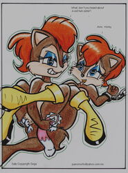 archie_comics juanomorfo sally_acorn sega sonic_(series) straight_hair