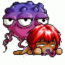 animated maplestory monster octopus pixel_art sprite white_background